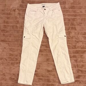 White House Black Market White Cargo-Style Skinny Jeans